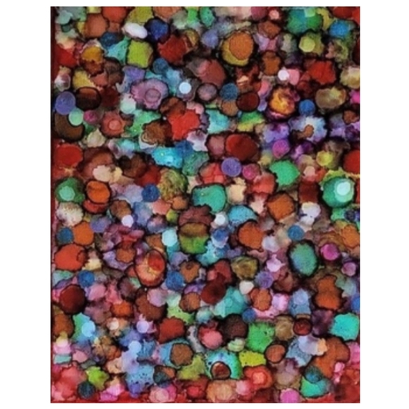 Hand Crafted Abstract Design 11x14 Inches Canvas Painting - Picture 2 of 4